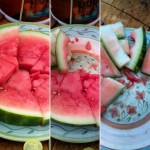 Farm-fresh watermelon doesn't last long round here!