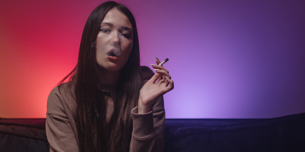 A girl smoking Sharklato weed